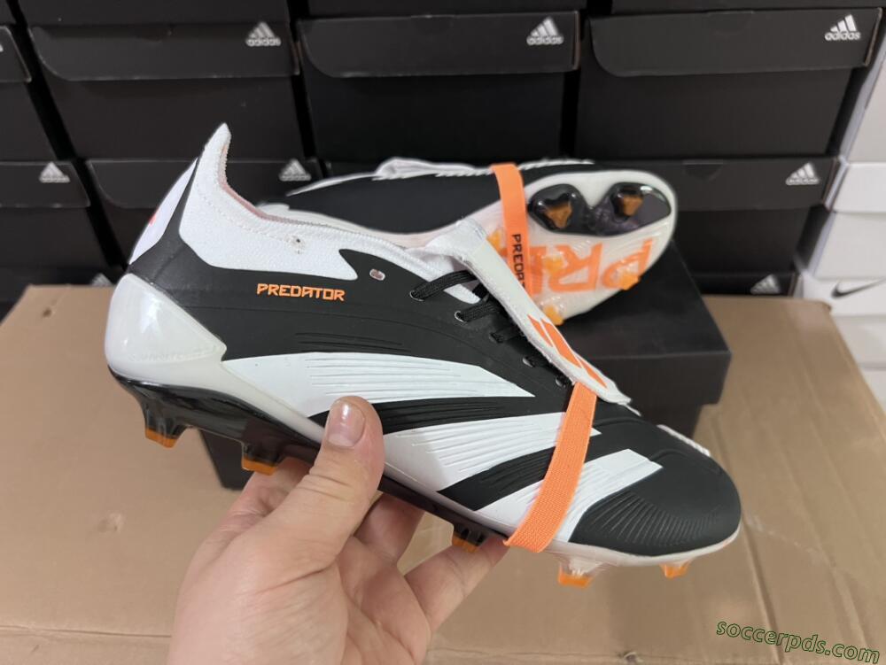 Adidas Predator Elite Foldover Tongue FG Low-Tops Football Boots - White/Black/Orange