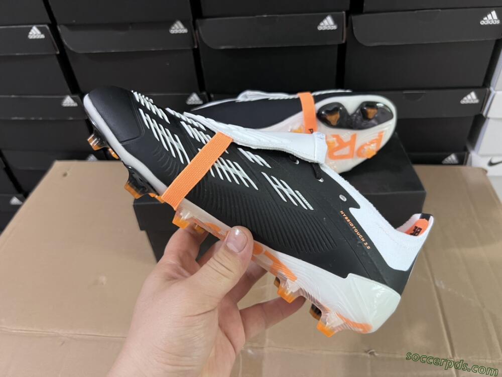 Adidas Predator Elite Foldover Tongue FG Low-Tops Football Boots - White/Black/Orange