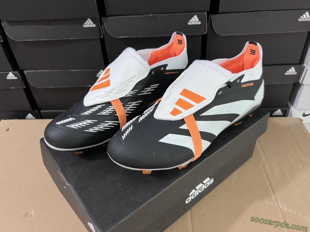 Adidas Predator Elite Foldover Tongue FG Low-Tops Football Boots - White/Black/Orange