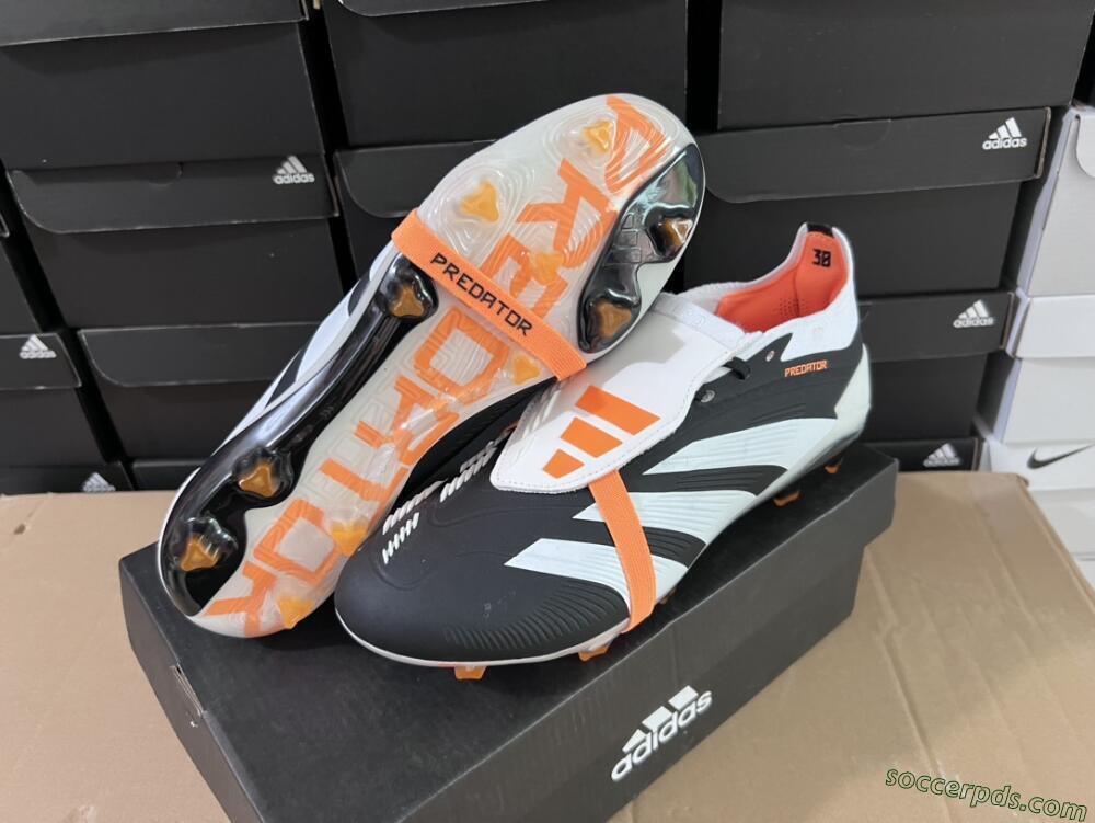 Adidas Predator Elite Foldover Tongue FG Low-Tops Football Boots - White/Black/Orange