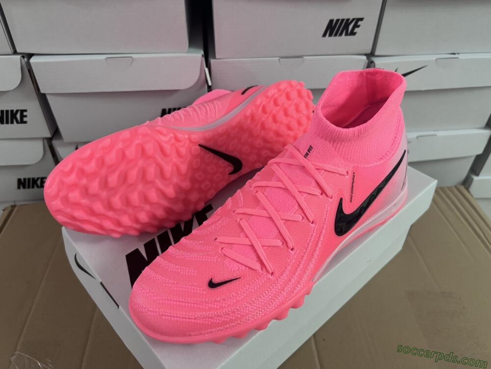 Nike Phantom Luna Elite NU TF High-Tops Football Shoes - Red/Pink/Black