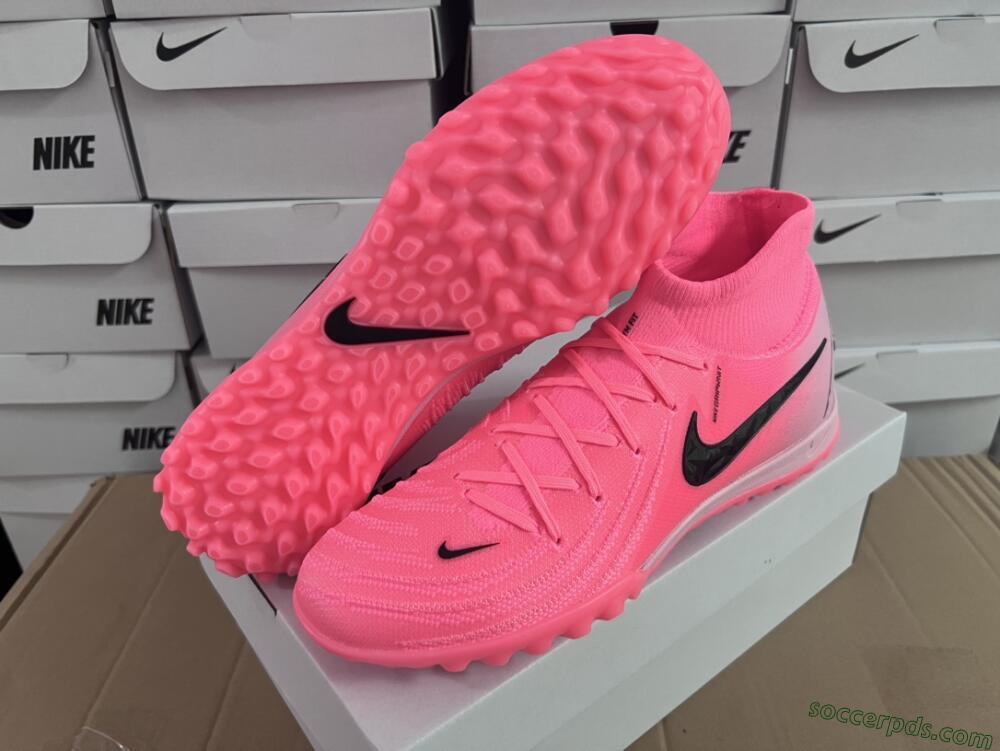 Nike Phantom Luna Elite NU TF High-Tops Football Shoes - Red/Pink/Black