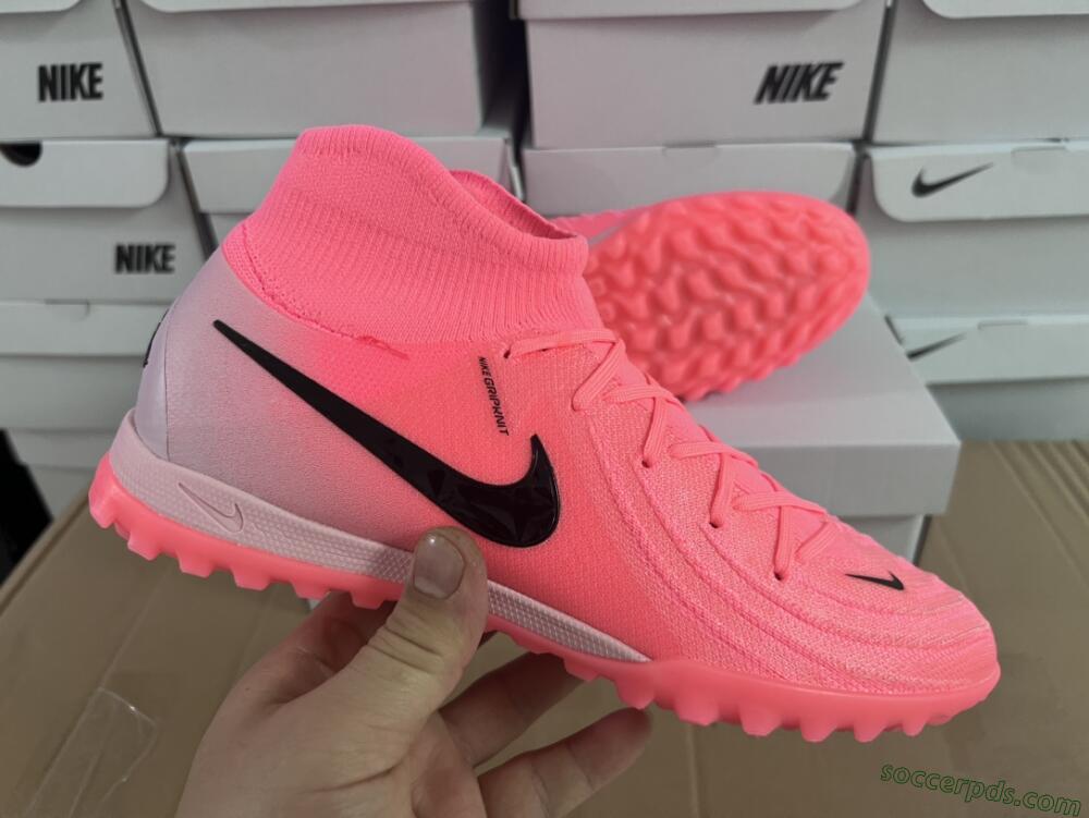 Nike Phantom Luna Elite NU TF High-Tops Football Shoes - Red/Pink/Black