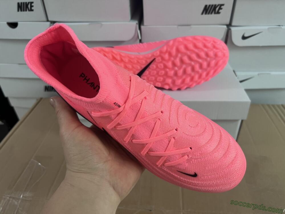 Nike Phantom Luna Elite NU TF High-Tops Football Shoes - Red/Pink/Black