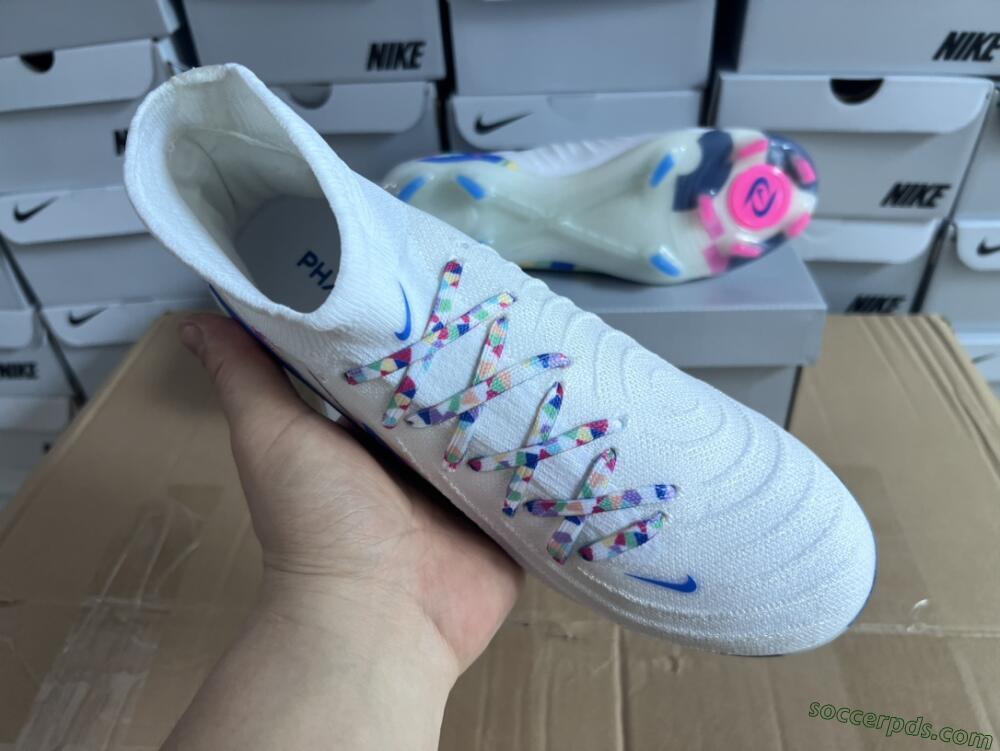 Nike Phantom Luna Elite NU FG High-Tops Football Boots - Beige/Blue/Yellow/Pink