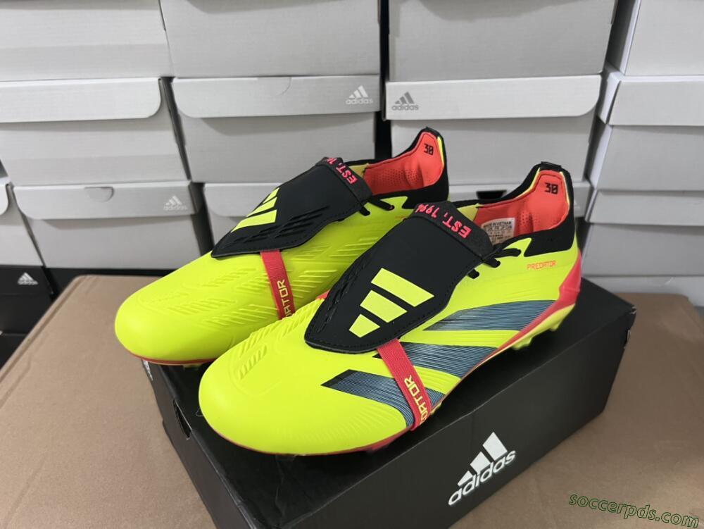 Adidas Predator Elite Foldover Tongue FG Low-Tops Football Boots - Yellow/Black/Red