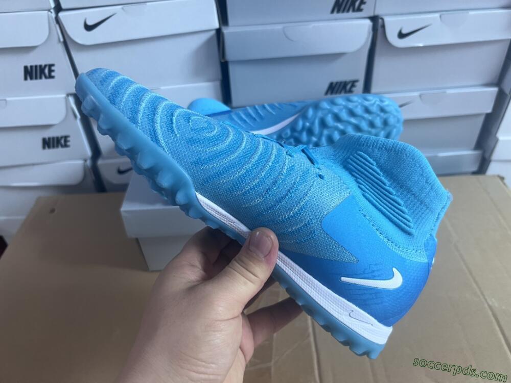 Nike Phantom Luna Elite TF High-Tops Football Shoes - Jade/White/Blue