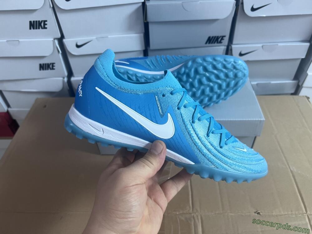 Nike Phantom Luna Elite TF Low-Tops Football Shoes - Jade/White/Blue