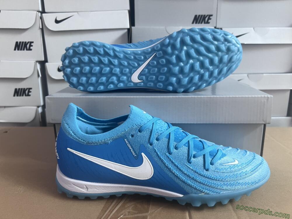 Nike Phantom Luna Elite TF Low-Tops Football Shoes - Jade/White/Blue