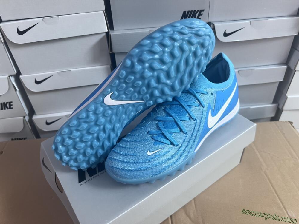 Nike Phantom Luna Elite TF Low-Tops Football Shoes - Jade/White/Blue
