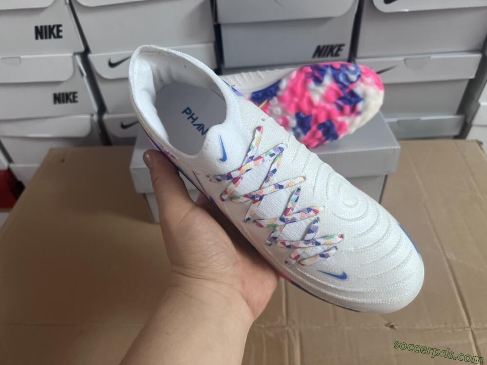 Nike Phantom Luna Elite TF Low-Tops Football Shoes - White/Blue/Pink/Yellow