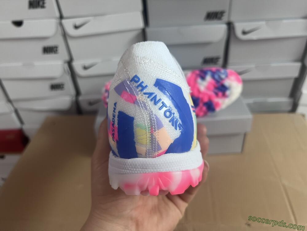 Nike Phantom Luna Elite TF Low-Tops Football Shoes - White/Blue/Pink/Yellow