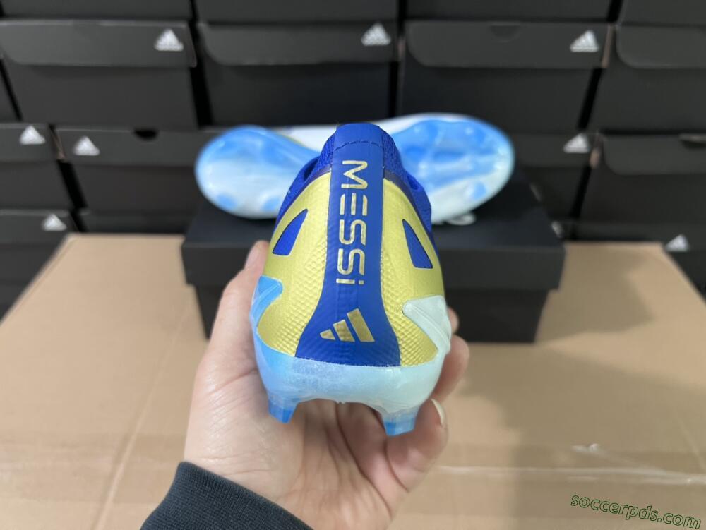 Adidas X Crazyfast.1 Messi FG Low-Tops Football Boots - Blue/Jade/Gold/White
