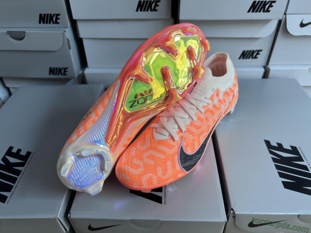 Nike Air Zoom Mercurial Vapor 15 Elite FG Low-Tops Football Boots - White/Orange/Black