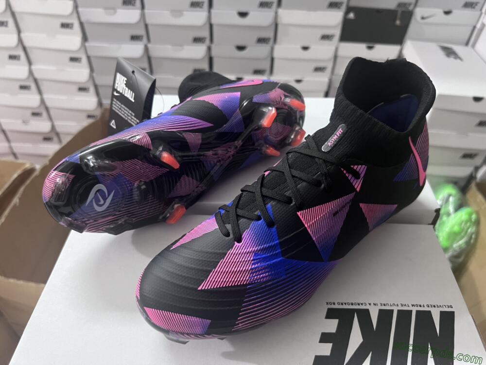 Nike Phantom Luna Elite FG High-Tops Football Boots - Black/Pink/Blue/Orange