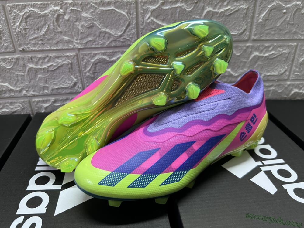 Adidas X Crazyfast+ FG Low-Tops Football Boots - Purple/Pink/Green/Blue