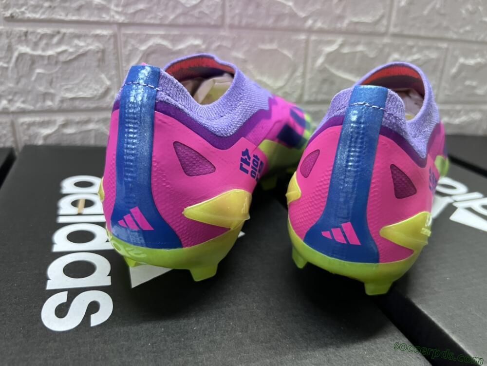 Adidas X Crazyfast+ FG Low-Tops Football Boots - Purple/Pink/Green/Blue