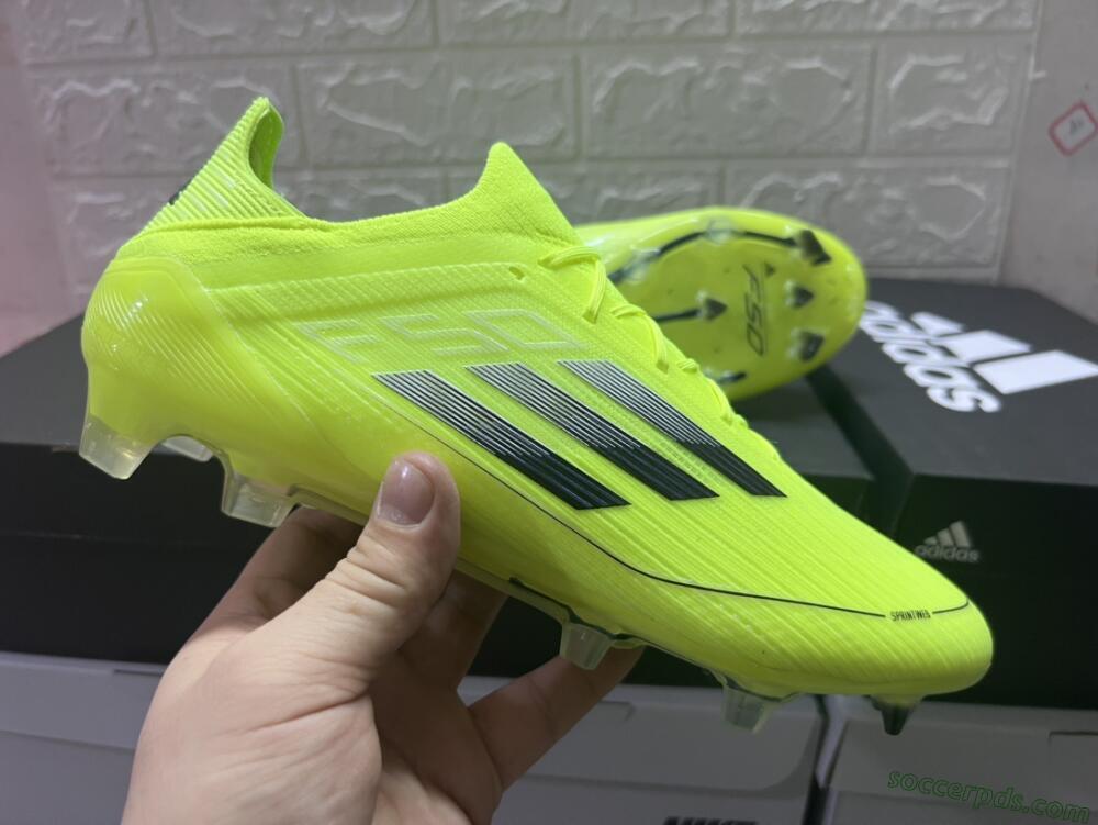 Adidas F50 Adizero FG Low-Tops Football Boots - Yellow/Black