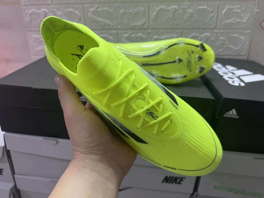 Adidas F50 Adizero FG Low-Tops Football Boots - Yellow/Black