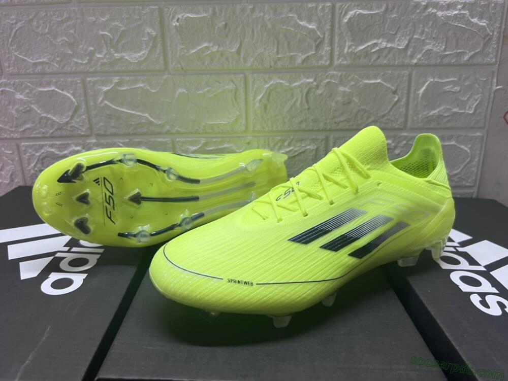 Adidas F50 Adizero FG Low-Tops Football Boots - Yellow/Black