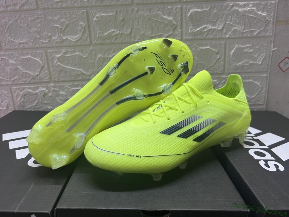 Adidas F50 Adizero FG Low-Tops Football Boots - Yellow/Black