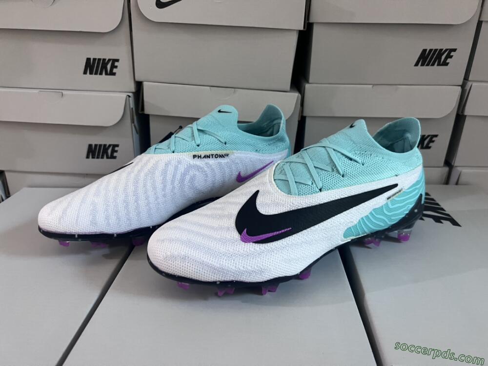 Nike Phantom GX Elite FG Low-Tops Football Boots - Silver/Blue/Purple/Black