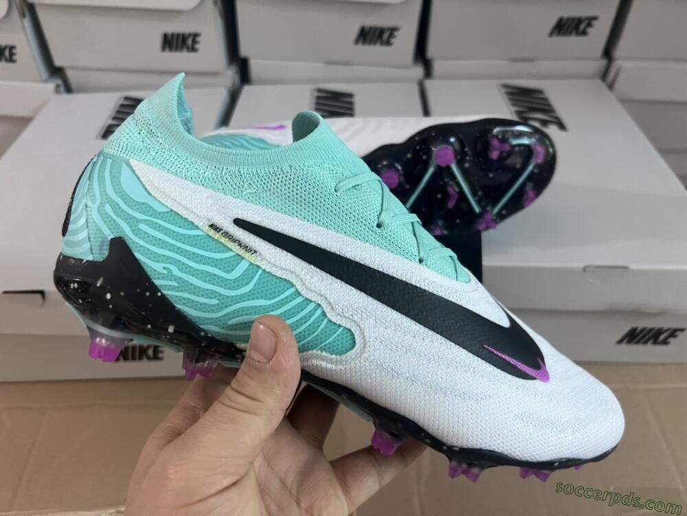 Nike Phantom GX Elite FG Low-Tops Football Boots - Silver/Blue/Purple/Black