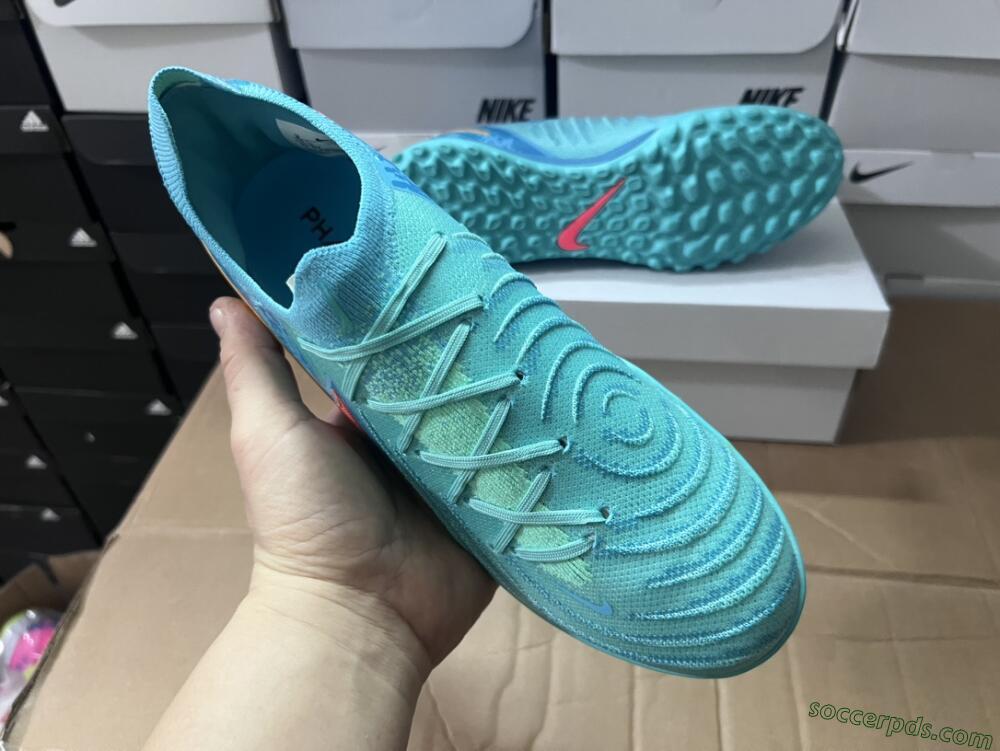 Nike Phantom Luna Elite TF Low-Tops Football Shoes - Jade/Orange/Yellow