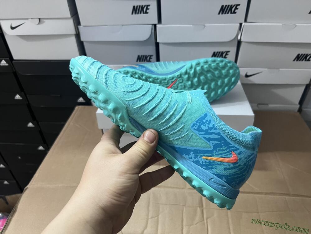 Nike Phantom Luna Elite TF Low-Tops Football Shoes - Jade/Orange/Yellow