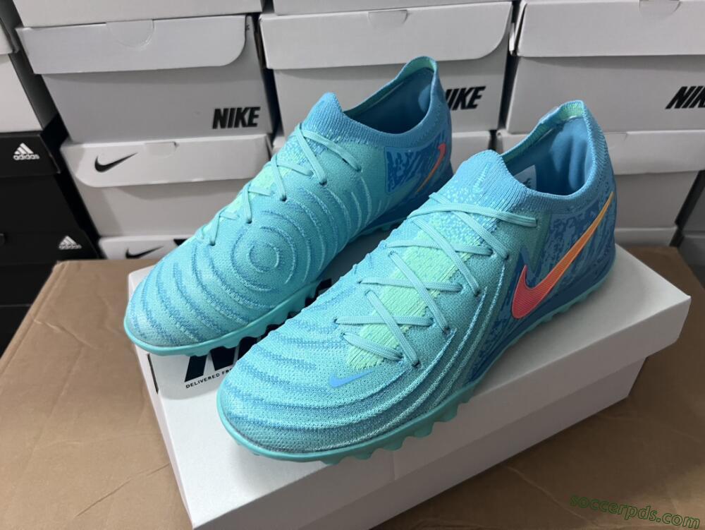 Nike Phantom Luna Elite TF Low-Tops Football Shoes - Jade/Orange/Yellow