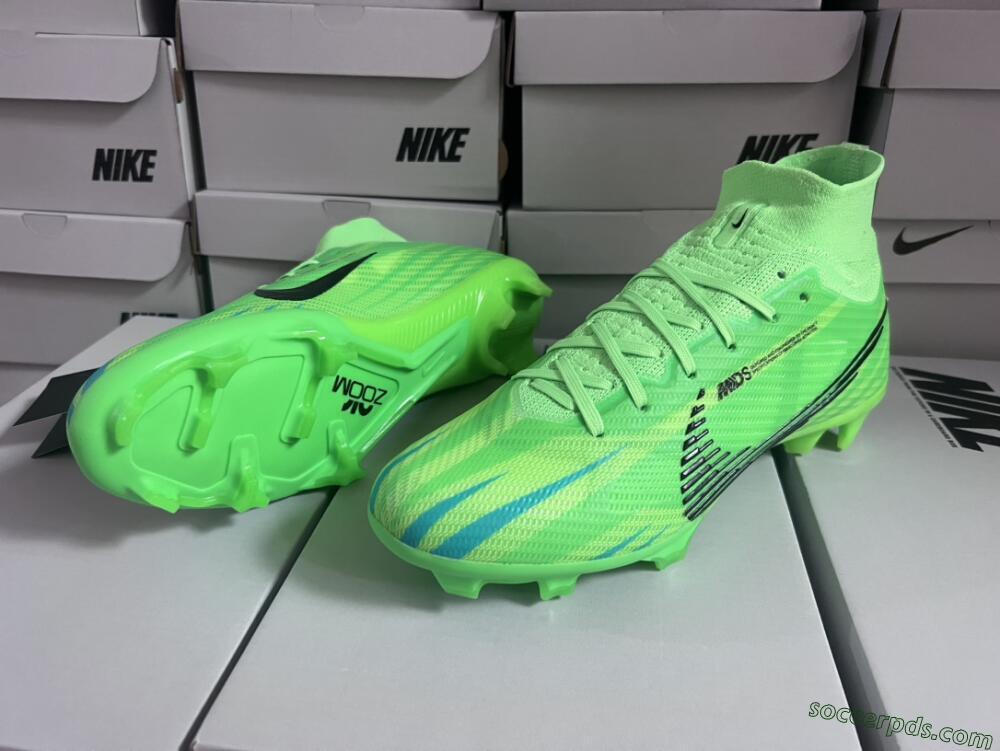 Nike Air Zoom Mercurial Superfly 9 Elite FG High-Tops Football Boots - Green/Black