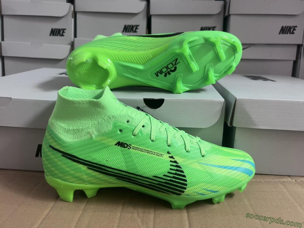 Nike Air Zoom Mercurial Superfly 9 Elite FG High-Tops Football Boots - Green/Black