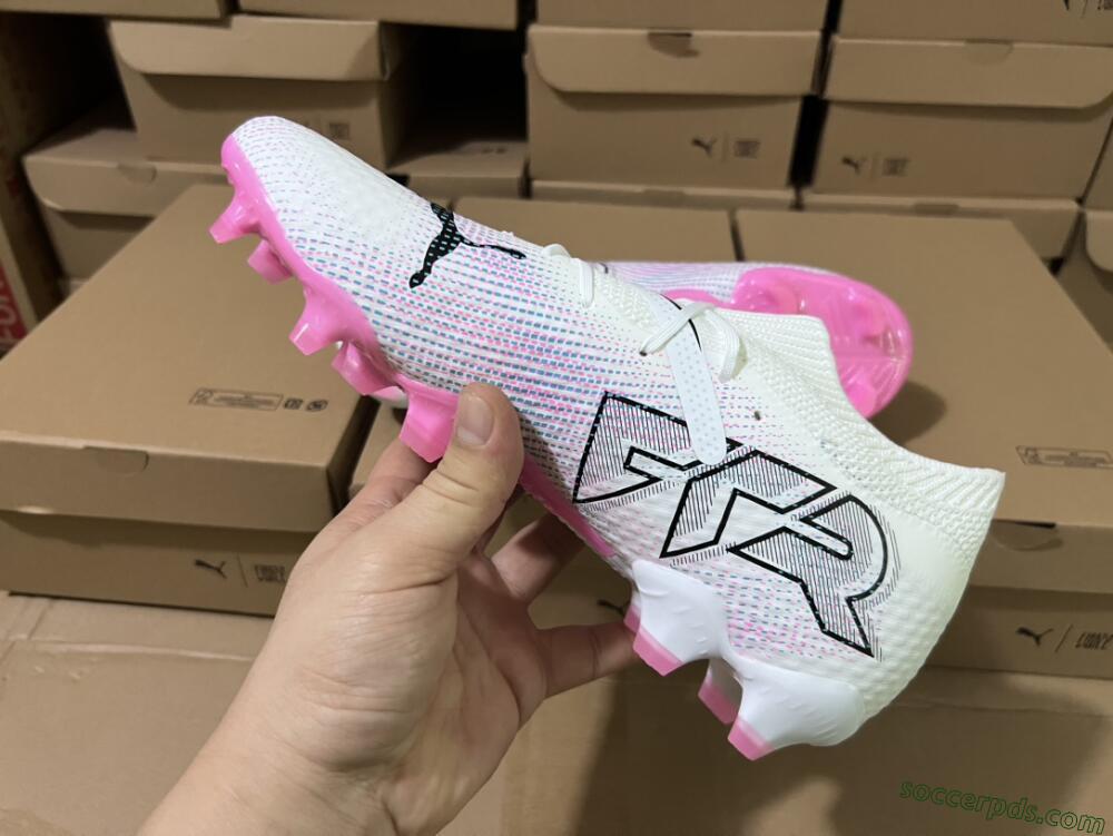 Puma Future Ultimate 2024 FG Low-Tops Football Boots - White/Pink/Blue/Black
