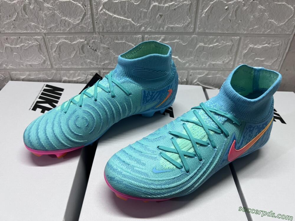Nike Phantom Luna 2 Elite Vortex LV8 FG High-Tops Football Boots - Green/Orange/Black