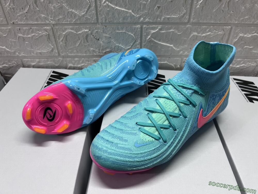 Nike Phantom Luna 2 Elite Vortex LV8 FG High-Tops Football Boots - Green/Orange/Black