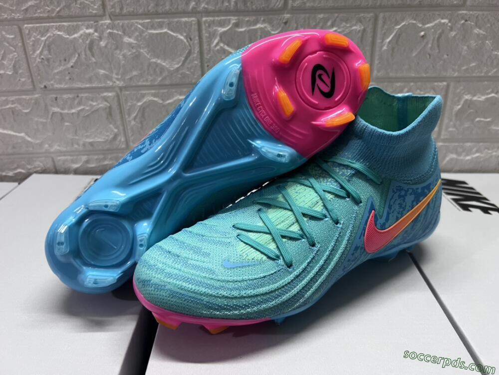 Nike Phantom Luna 2 Elite Vortex LV8 FG High-Tops Football Boots - Green/Orange/Black