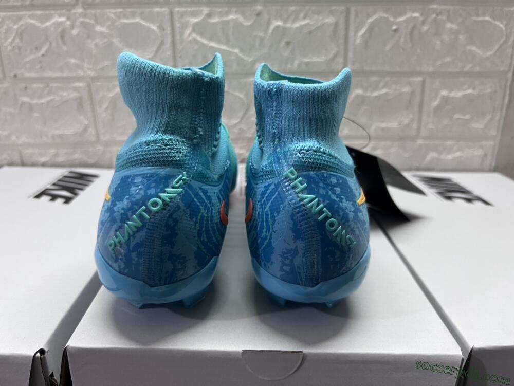 Nike Phantom Luna 2 Elite Vortex LV8 FG High-Tops Football Boots - Green/Orange/Black