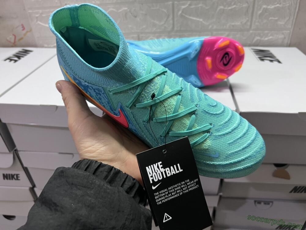 Nike Phantom Luna 2 Elite Vortex LV8 FG High-Tops Football Boots - Green/Orange/Black