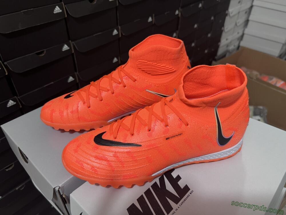 Nike Phantom Luna Elite NU TF High-Tops Football Shoes - Orange/Purple/Black