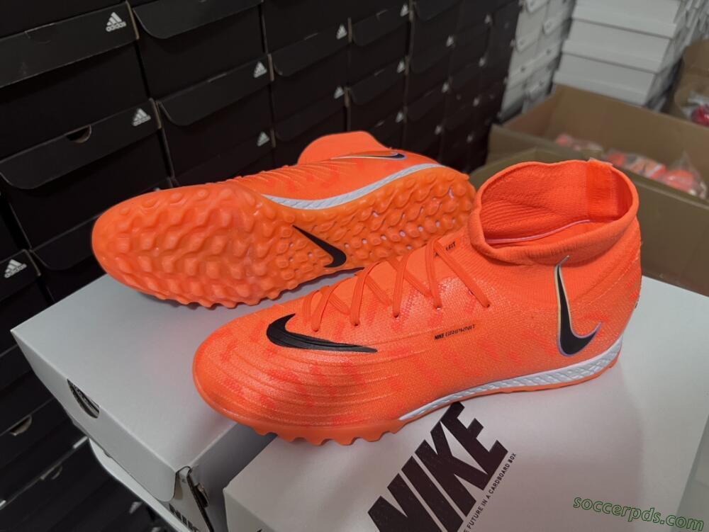 Nike Phantom Luna Elite NU TF High-Tops Football Shoes - Orange/Purple/Black
