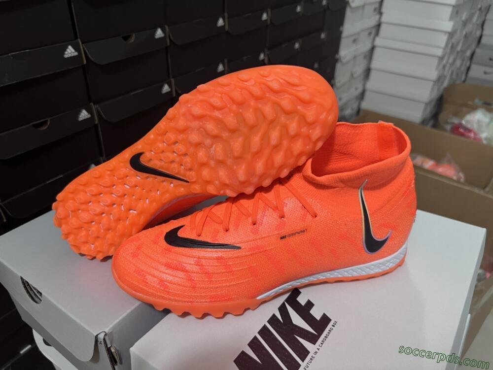 Nike Phantom Luna Elite NU TF High-Tops Football Shoes - Orange/Purple/Black