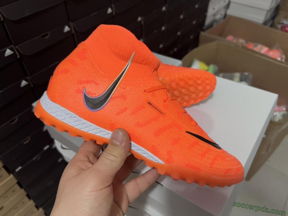 Nike Phantom Luna Elite NU TF High-Tops Football Shoes - Orange/Purple/Black