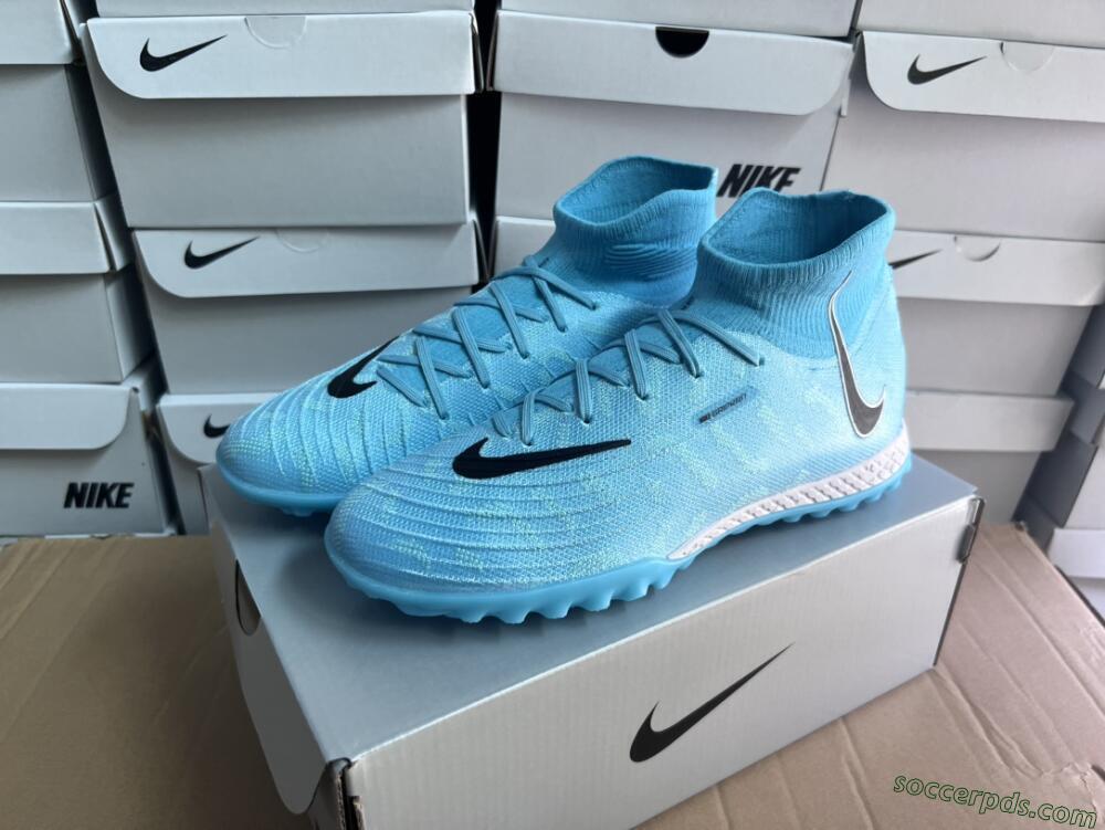 Nike Phantom Luna Elite NU TF High-Tops Football Shoes - Blue/Black/White