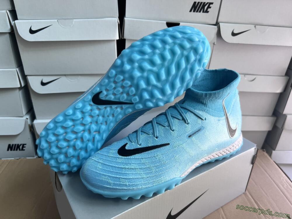 Nike Phantom Luna Elite NU TF High-Tops Football Shoes - Blue/Black/White