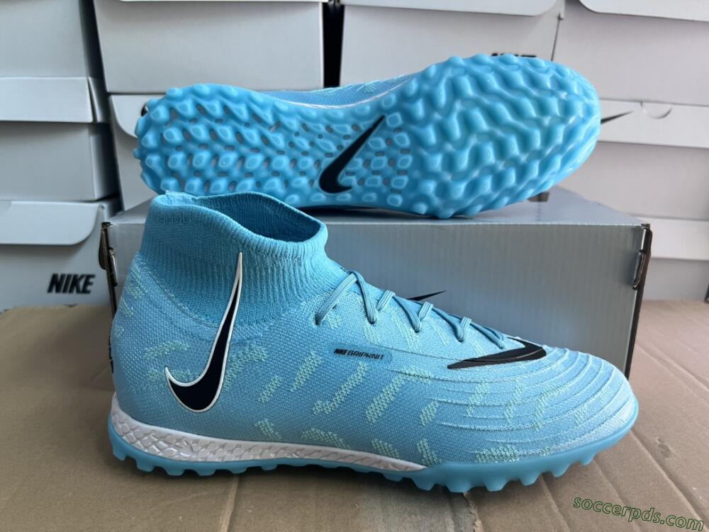 Nike Phantom Luna Elite NU TF High-Tops Football Shoes - Blue/Black/White