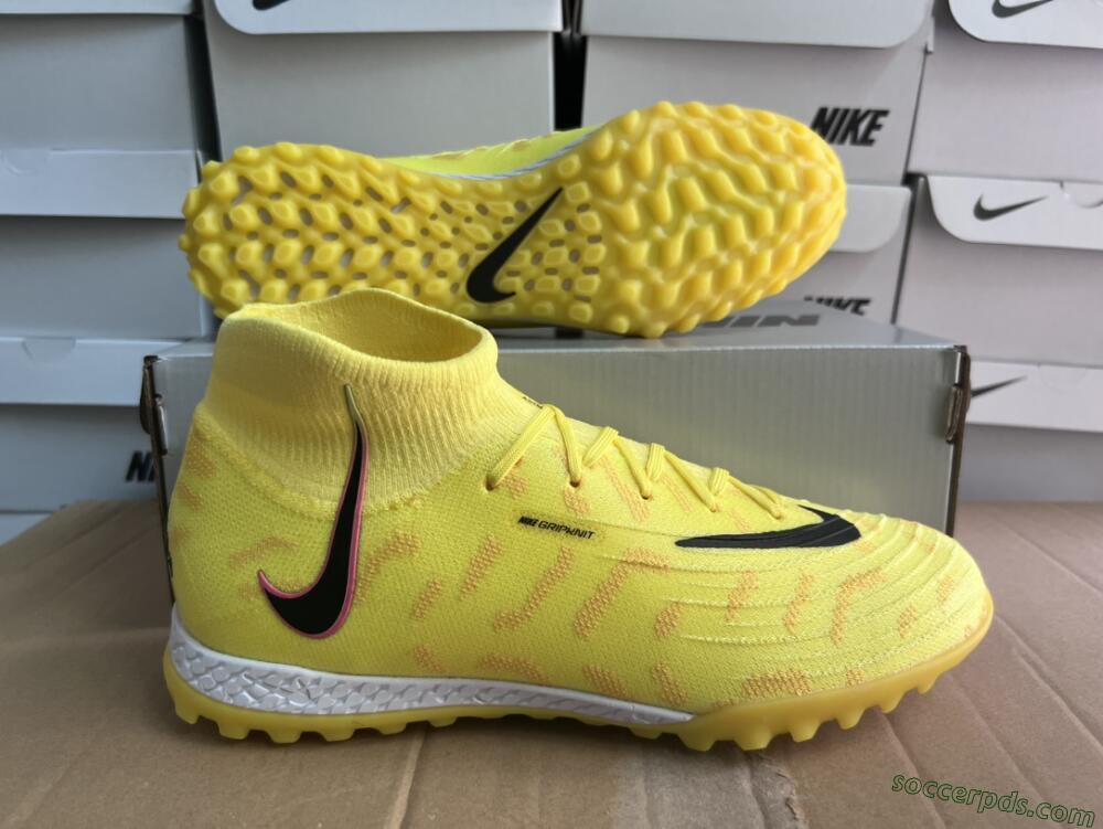 Nike Phantom Luna Elite NU TF High-Tops Football Shoes - Yellow/Red/Black