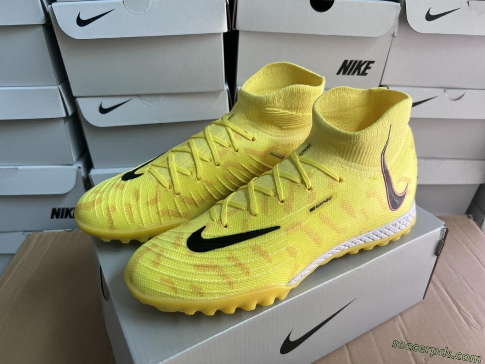 Nike Phantom Luna Elite NU TF High-Tops Football Shoes - Yellow/Red/Black
