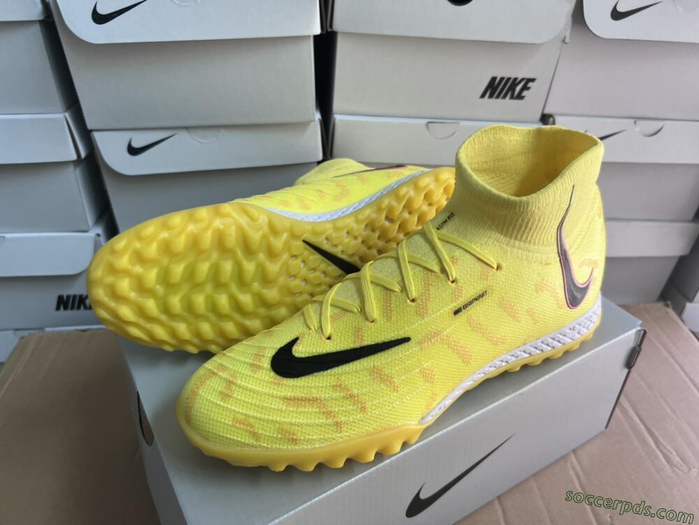 Nike Phantom Luna Elite NU TF High-Tops Football Shoes - Yellow/Red/Black