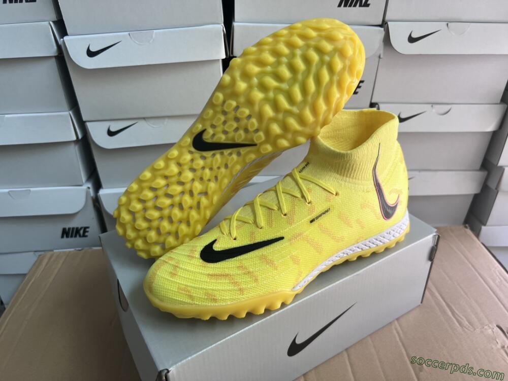 Nike Phantom Luna Elite NU TF High-Tops Football Shoes - Yellow/Red/Black