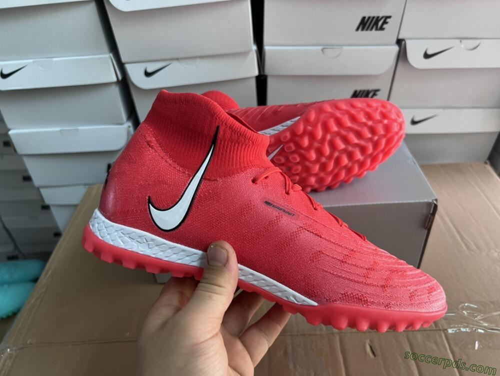 Nike Phantom GX DF Elite TF High-Tops Football Shoes - Red/Silver/Black